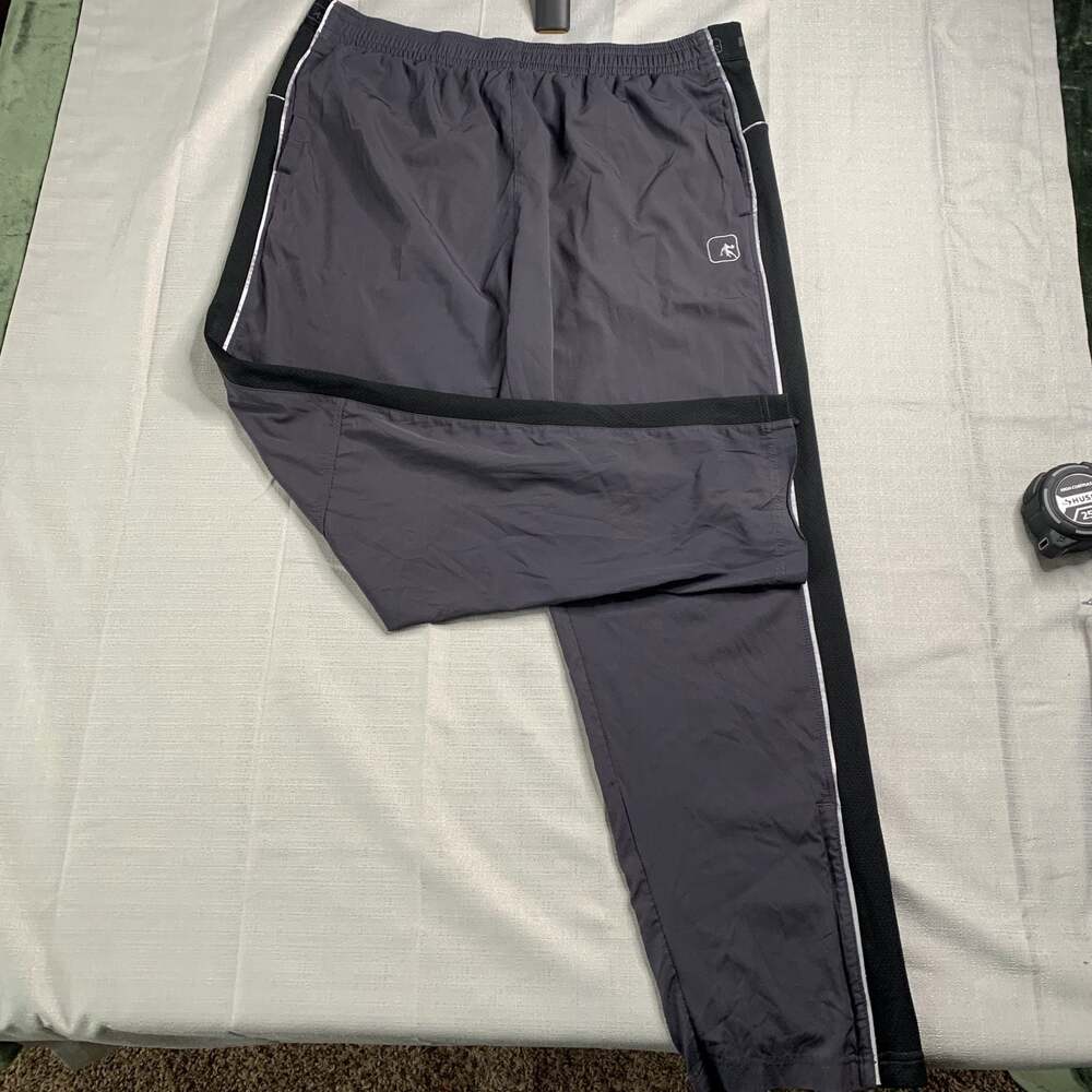 AND1 Gray Basketball Track Pants XL Men's Ankle Zip